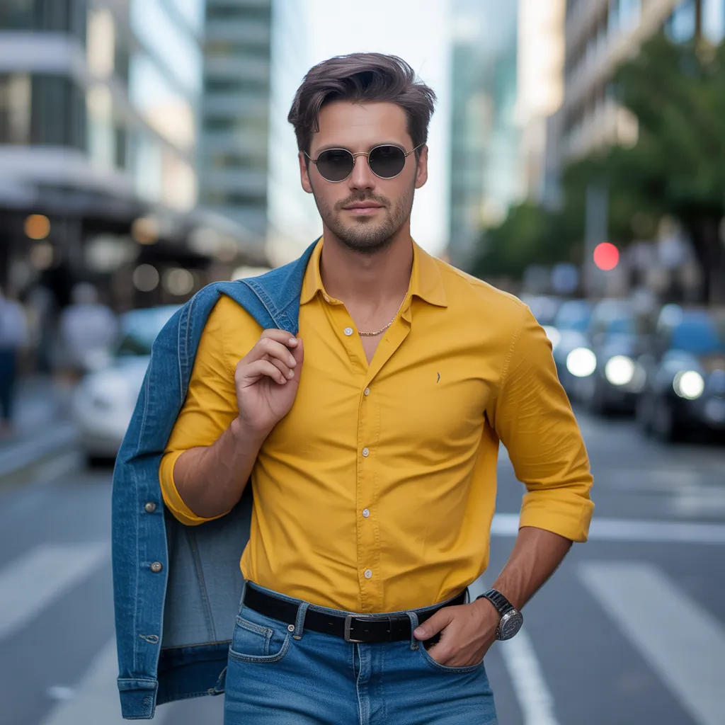yellow shirt