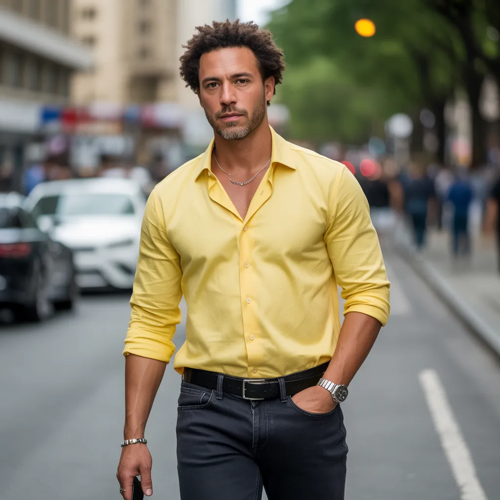 yellow shirt